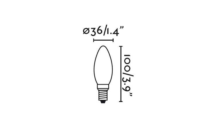 FA17427: STANDARD LED DECO FILAMENT DORÉ E14 2w 360° 2700°K – Image 2