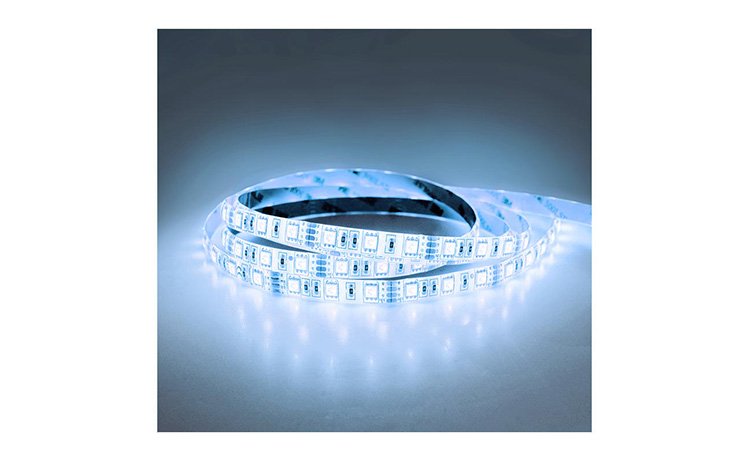 MI750543: RUBAN LED BLANC 9000°K 5 M 30 LEDS 14,4 W / M IP65 12V PU 180° 9000K