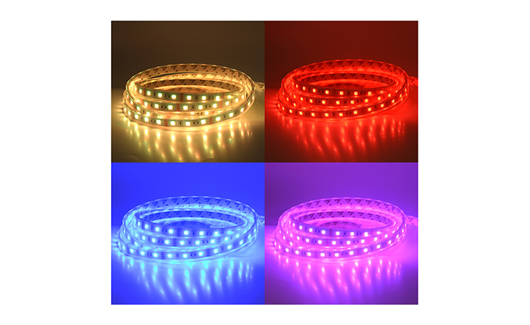 MI75060: RUBAN LED COULEURS 5 M 60 LEDS 14,4 W / M IP67 12V SILICON 180° RGB