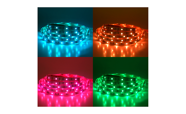 MI75153S: RUBAN LED COULEURS 5 M 30 LEDS ET 7,2 W / M IP67 24V SILICON 180° RGB