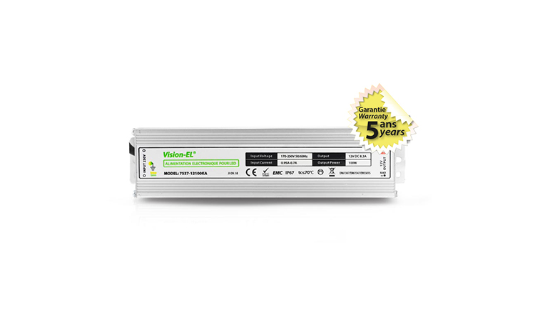 MI7537: ALIMENTATIONLED 12V DC B LUMINEUX 100W IP67 100w