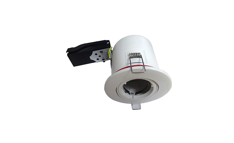 MI7719: SUPPORT DE SPOT BBC ROND BLANC orientable + douille automatique BLANC