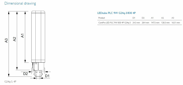 PH541173: PL D" LED SMD5050" G24D 6,5w 120° 4000°K - BLANC NEUTRE – Image 2