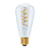SESG-50408: LED Rustica Curved Spiral clear E27 6w  2200 K